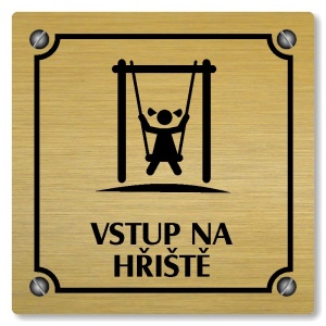 Vstup na hřiště, 148x148mm, zlatá, Kansas